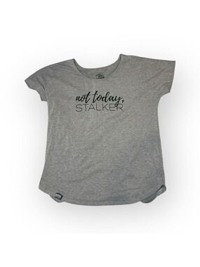 Damsel in Defense Gray Not Today Stalker Graphic Tee Large